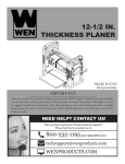 WEN 6550 Use and Care Manual