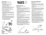 Klein Tools VDV211-048 Use and Care Manual