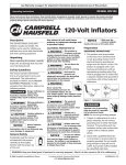 Campbell Hausfeld RP410099AV Use and Care Manual