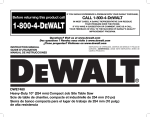 DEWALT DWE7480 Use and Care Manual