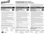 NuVent NXSH80UPS Instructions / Assembly