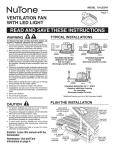 NuTone 791LEDNT Instructions / Assembly