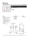 Rohl U.3720L-PN-2 Use and Care Manual