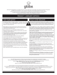 Globe Electric 64172 Installation Guide