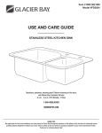 Glacier Bay SM2034 Use and Care Manual