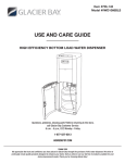 Glacier Bay VWD1066BLS-1-HDU Use and Care Manual