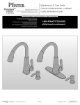 Pfister F-529-7PDS Use and Care Manual
