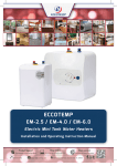 Eccotemp EM-2.5 Use and Care Manual