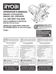 Ryobi TC401 Use and Care Manual