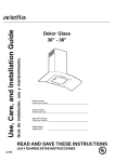 Arietta Dekor Glass 30 Instructions / Assembly