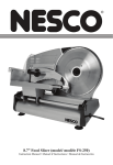 Nesco FS-250 Use and Care Manual