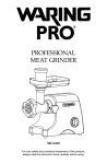 Waring Pro MG1200 Use and Care Manual