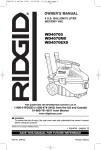 RIDGID WD4070 Instructions / Assembly