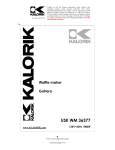 KALORIK WM 36377 Use and Care Manual