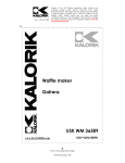 KALORIK WM 36589 R Use and Care Manual