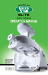 Tribest GSE-5000-B Use and Care Manual