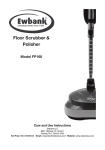 Ewbank FP160 Use and Care Manual