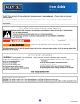 Maytag MZC31T15DW Use and Care Manual