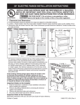 Frigidaire FGEF306TMF Installation Guide