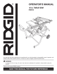 RIDGID R4513 Use and Care Manual