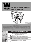 WEN 4225 Use and Care Manual
