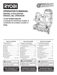 Ryobi P320- P325-P128 Use and Care Manual