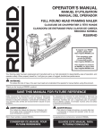 RIDGID ZRR350RHE Use and Care Manual