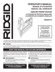 RIDGID R250AF18 Use and Care Manual