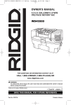 RIDGID WD5500 Use and Care Manual