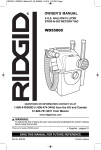 RIDGID WD5500 Instructions / Assembly