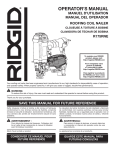 RIDGID R175RNE Use and Care Manual