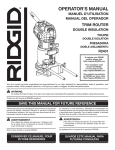 RIDGID R24011 Use and Care Manual