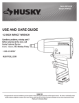Husky HDK1008 Use and Care Manual