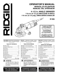 RIDGID R10071 Use and Care Manual