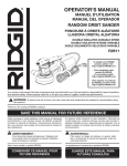 RIDGID R26111 Use and Care Manual