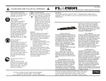 Florida Pneumatic FP-1051A Use and Care Manual