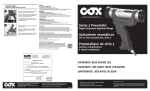 COX 63002-UP Use and Care Manual