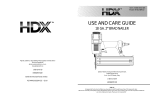 HDX HDXBR50 Use and Care Manual