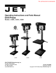 JET 354401 Use and Care Manual