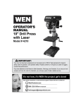 WEN 4210 Use and Care Manual