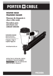 Porter-Cable FR350AC2002 Use and Care Manual