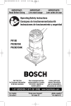 Bosch PR10E Use and Care Manual