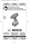 Bosch 26618-01 Use and Care Manual