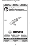Bosch 1853-5 Use and Care Manual