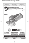 Bosch ROS65VC-5 Use and Care Manual