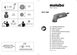 Metabo SXE400 Use and Care Manual