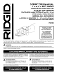 RIDGID ZRR2740 Use and Care Manual