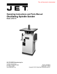 JET 708411 Use and Care Manual