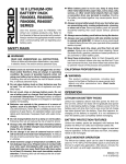 RIDGID AC840086P Use and Care Manual