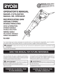 Ryobi ZRRJ165VK Use and Care Manual